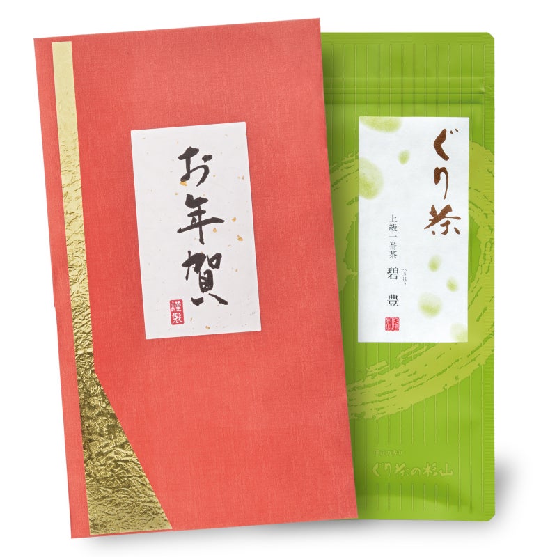 お年賀用の多当紙と、ぐり茶 上級一番茶「碧豊」70g